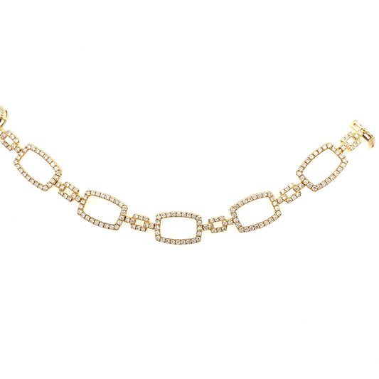 Bracelet diamond 242=2.23ct 18kt yellow gold - Gaines Jewelers