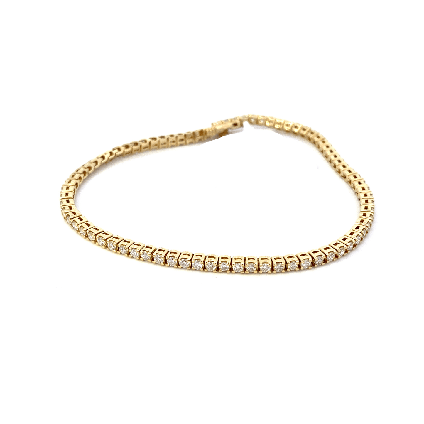 ****Bracelet diamond tennis 2.03ct 14kt Yellow Gold - Gaines Jewelers