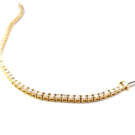 ****Bracelet diamond tennis 3.07ct 14kt Yellow Gold - Gaines Jewelers