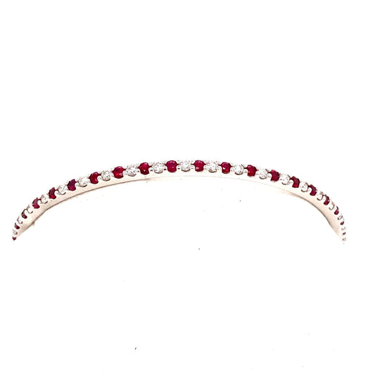 Bracelet- Ruby and Diamond Bangle - Gaines Jewelers