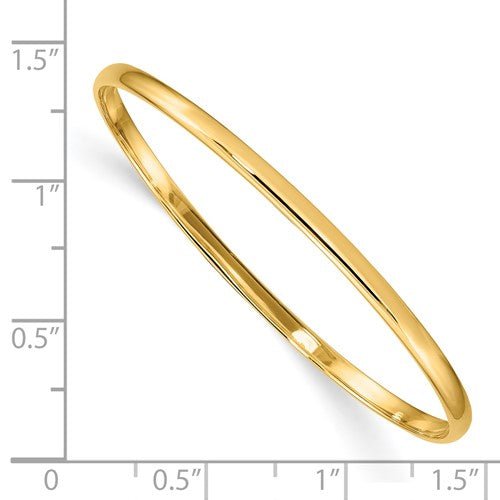 Bracelet- Slip on baby bangle 2mm 14k yellow gold - Gaines Jewelers