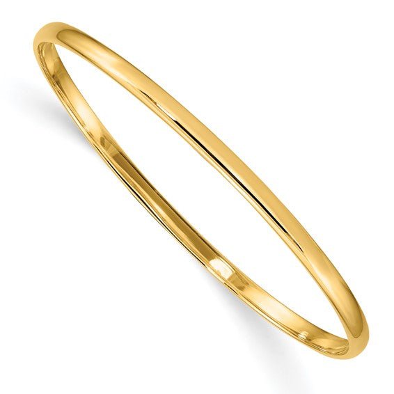 Bracelet- Slip on baby bangle 2mm 14k yellow gold - Gaines Jewelers