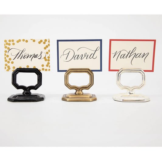 Brass Napkin Ring with Place Card Holder - Gaines Jewelers