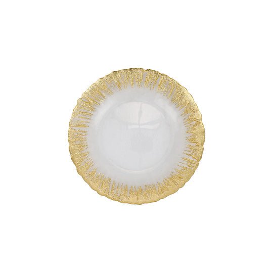 Brushstroke Canape Plate-Rufolo Glass Gold - Gaines Jewelers
