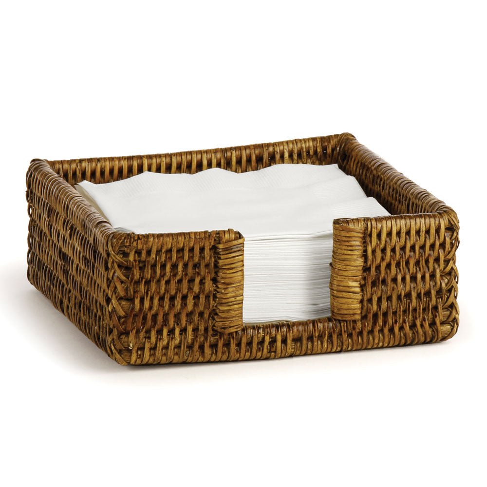 Burma Rattan Square Cocktail Napkin Holder - Gaines Jewelers