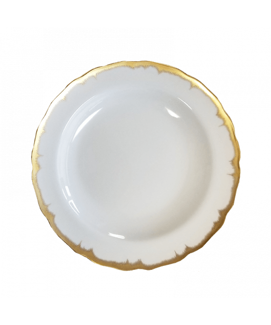 CHELSEA FEATHER GOLD DESSERT PLATE - Gaines Jewelers