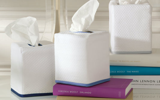 Chiaro Tissue Box Cover - White - Gaines Jewelers