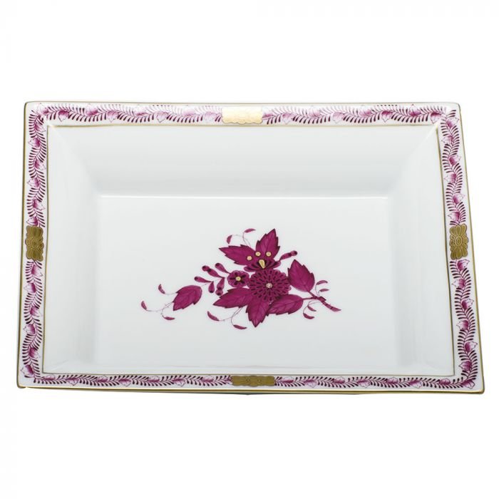 CHINESE BOUQUET RASPBERRY - JEWELRY TRAY - Gaines Jewelers