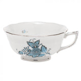 CHINESE BOUQUET TURQUOISE & PLATINUM - TEA CUP & SAUCER - Gaines Jewelers