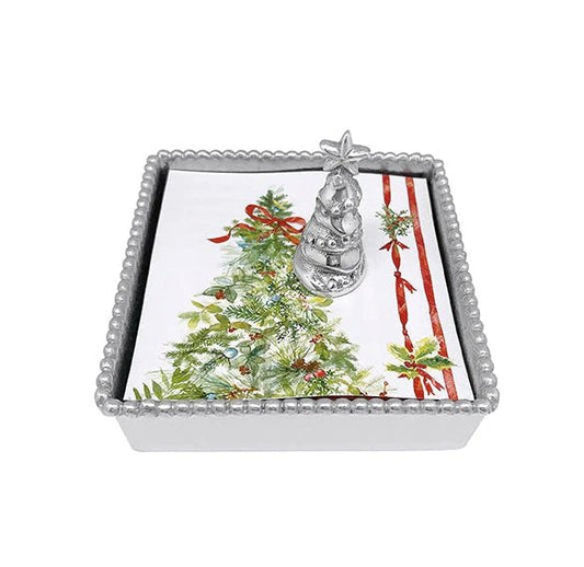 Christmas Tree Beaded Napkin Box Set - Gaines Jewelers
