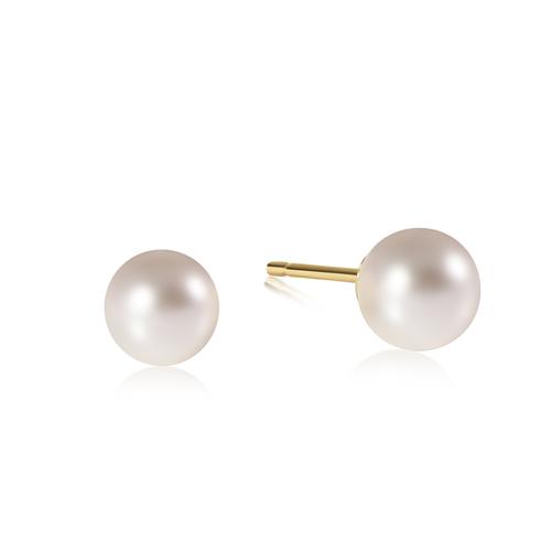 Classic Ball Stud-Pearl - Gaines Jewelers