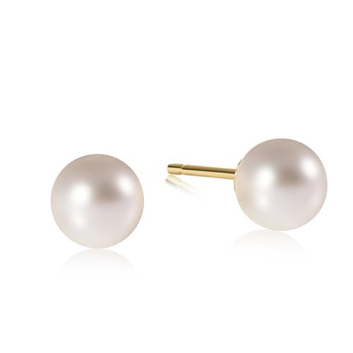 Classic Ball Stud-Pearl - Gaines Jewelers