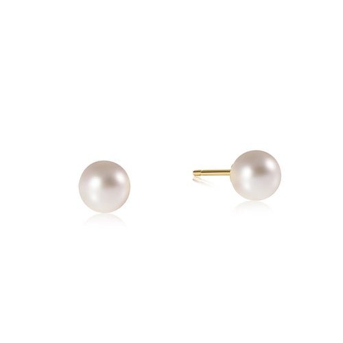 Classic Ball Stud-Pearl - Gaines Jewelers
