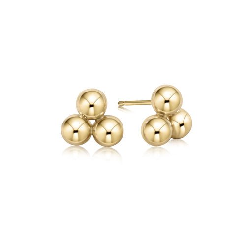 Classic Cluster Stud 6mm Gold - Gaines Jewelers