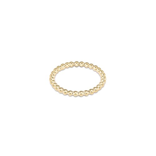Classic Gold 2mm Bead Ring - Gaines Jewelers