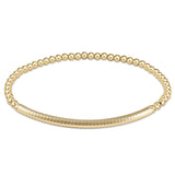 Classic Gold 3mm Bliss Bar Bracelet - Gaines Jewelers