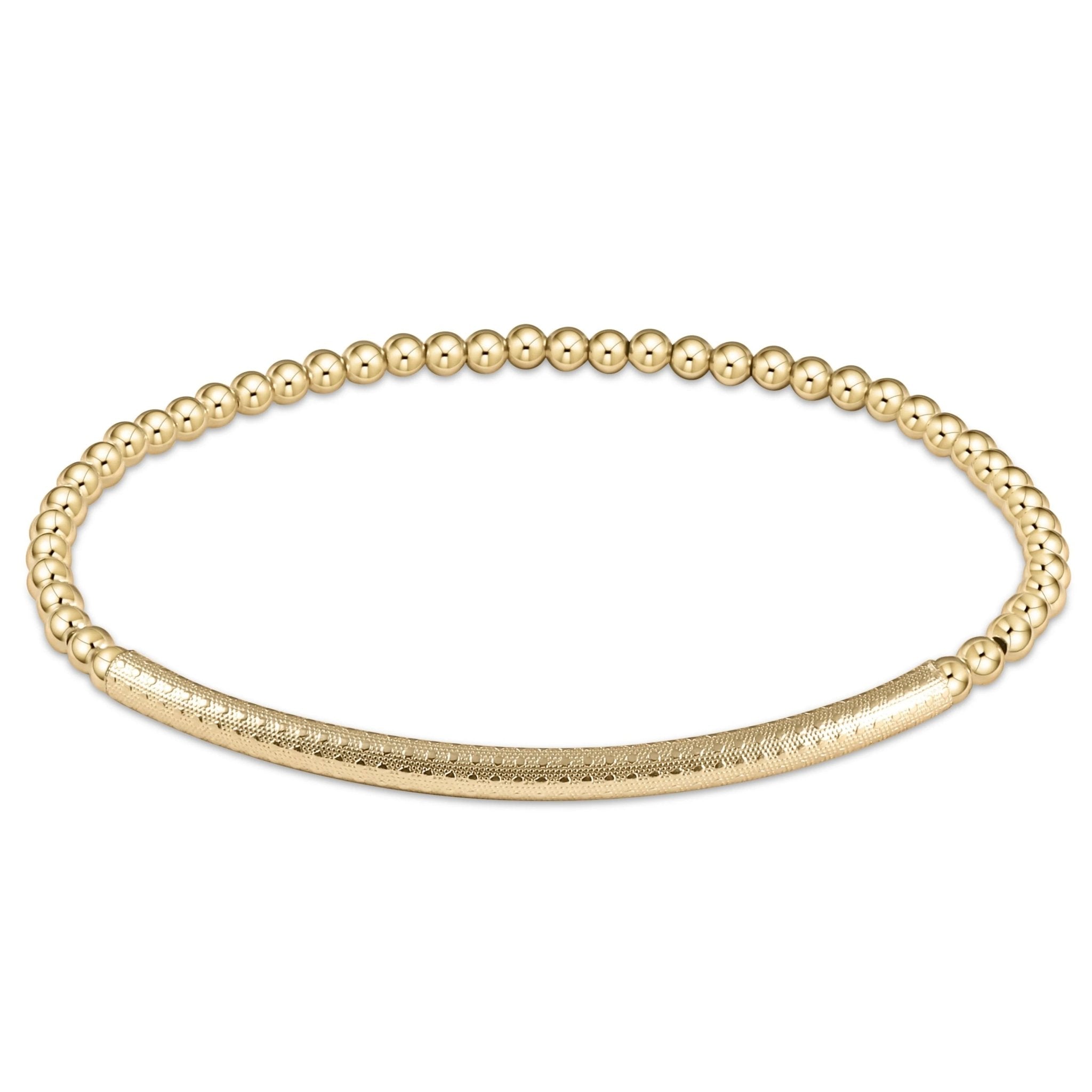 Classic Gold 3mm Bliss Bar Bracelet - Gaines Jewelers
