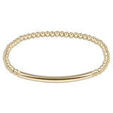 Classic Gold 3mm Bliss Bar Bracelet - Gaines Jewelers
