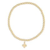 Classic Gold 3mm Signature Cross Charm Bracelet - Gaines Jewelers