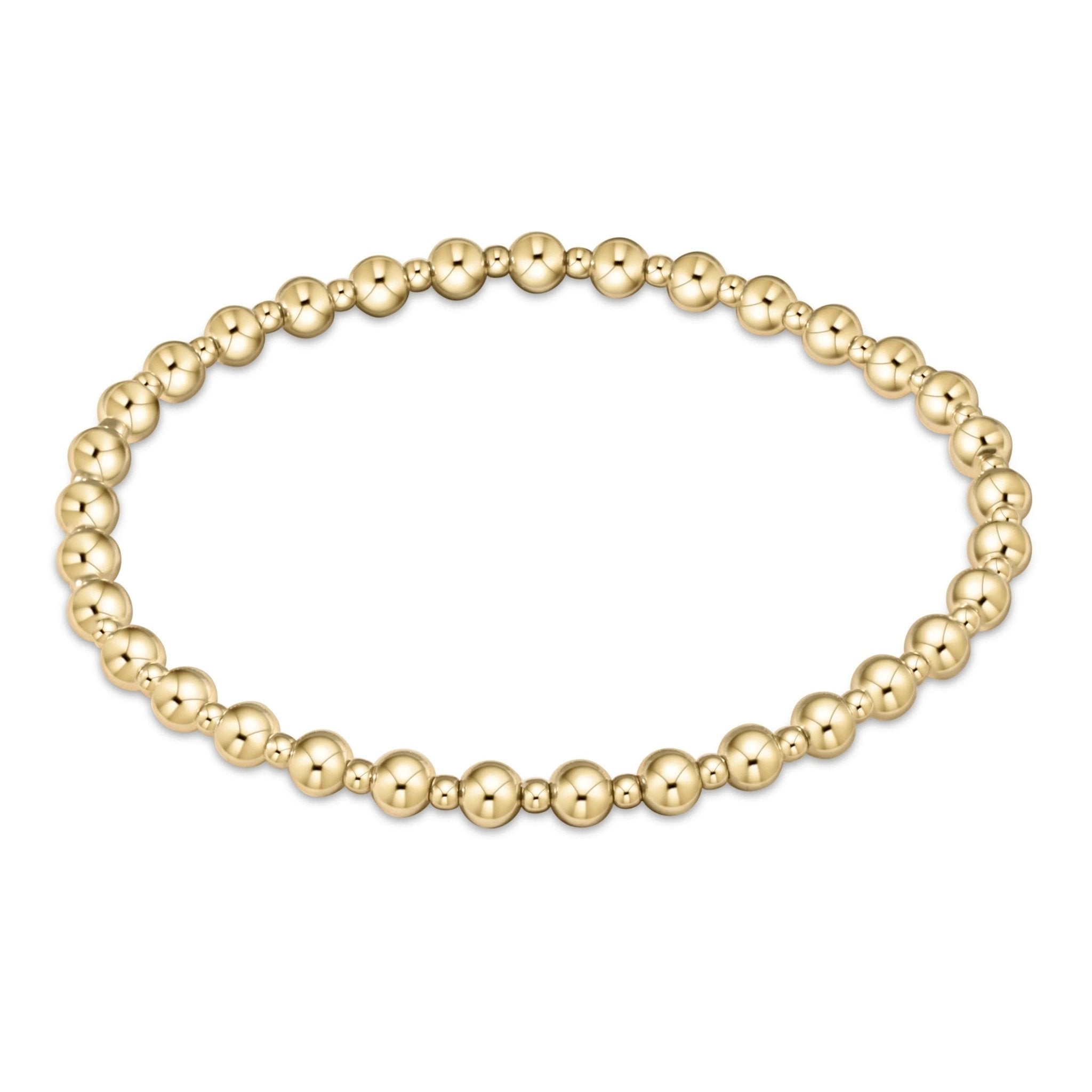Classic Grateful Gold Bead Bracelet - Gaines Jewelers