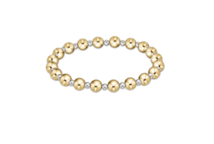 Classic Grateful-Mixed Metal Pattern Bead Bracelet - Gaines Jewelers