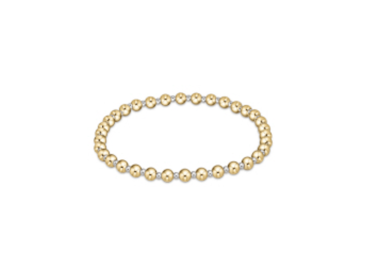 Classic Grateful-Mixed Metal Pattern Bead Bracelet - Gaines Jewelers