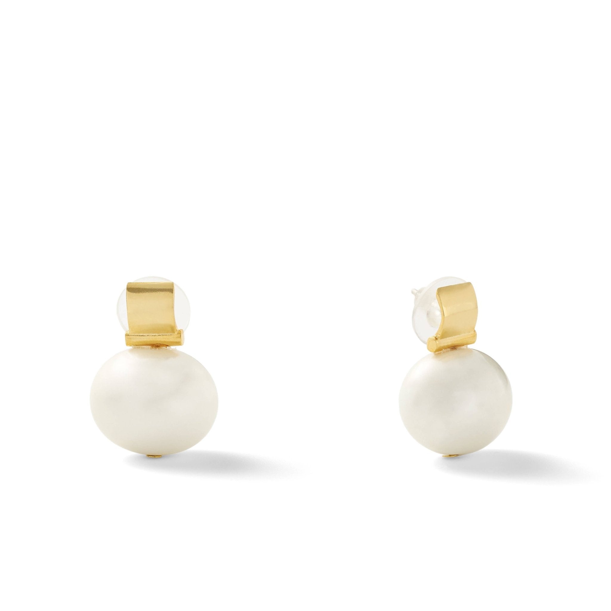 Classic Large Pebble Posts: White - CC & Co by Catherine Canino - Gaines Jewelers