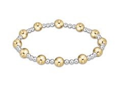 Classic Sincerity Mixed Metal Pattern Bead Bracelet - Gaines Jewelers