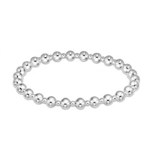 classic sterling grateful pattern bead bracelet - Gaines Jewelers