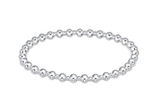 classic sterling grateful pattern bead bracelet - Gaines Jewelers