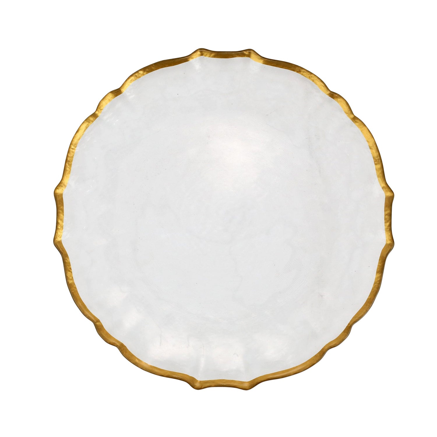 Clear Dinner Plate-Baroque Glass - Gaines Jewelers