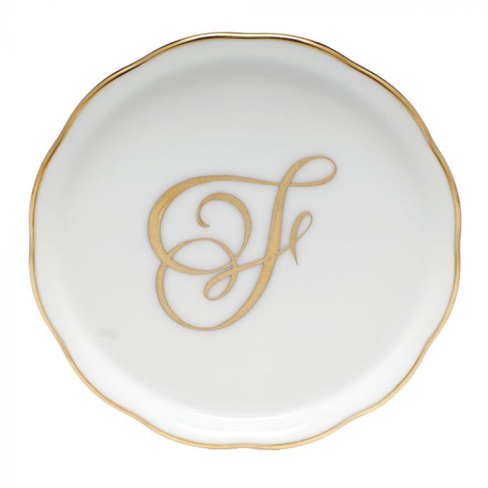 COASTER WITH MONOGRAM - F - Gaines Jewelers