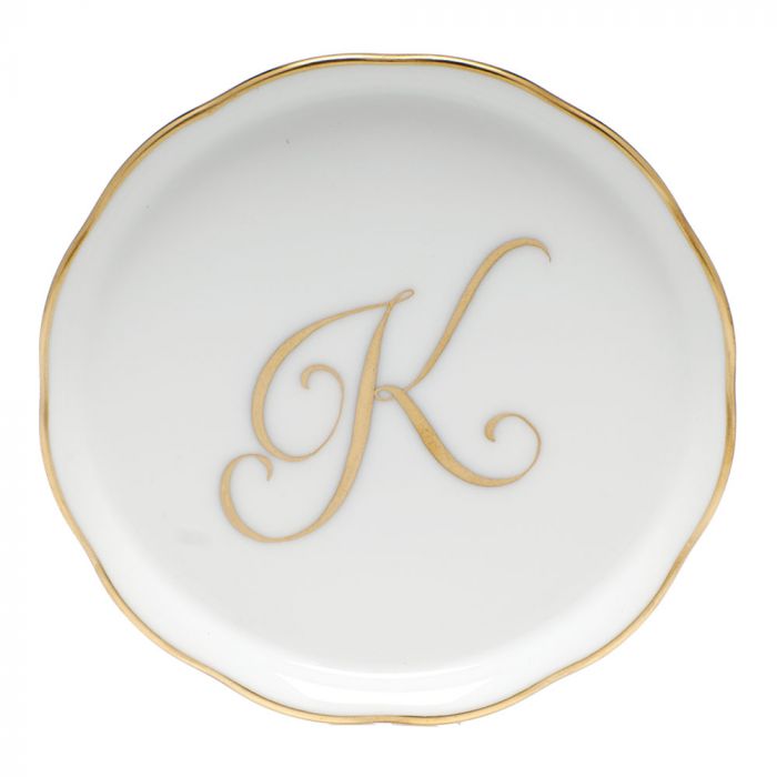 COASTER WITH MONOGRAM - K - Gaines Jewelers