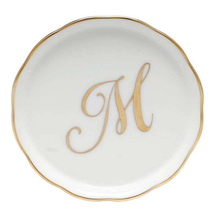 COASTER WITH MONOGRAM - M - Gaines Jewelers