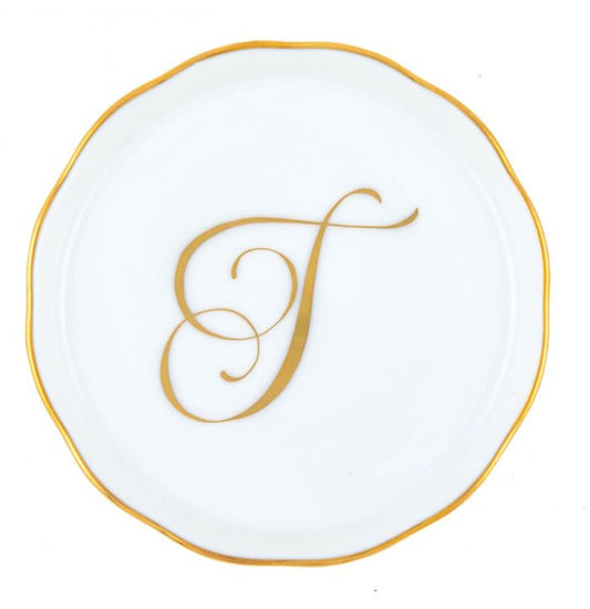 COASTER WITH MONOGRAM- T - Gaines Jewelers