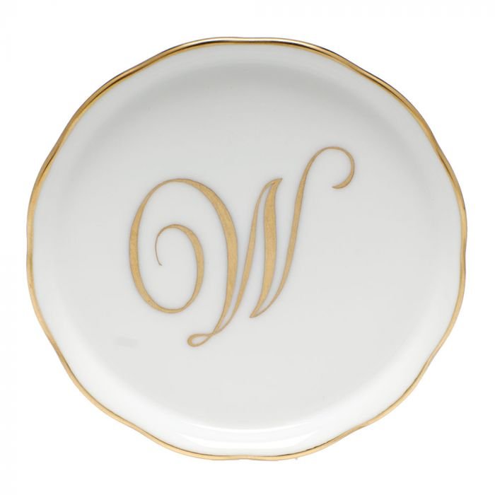 COASTER WITH MONOGRAM-W - Gaines Jewelers