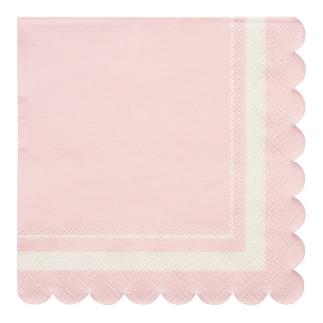 Cocktail Napkin Scalloped Edge Blush/ 20pkg - Gaines Jewelers