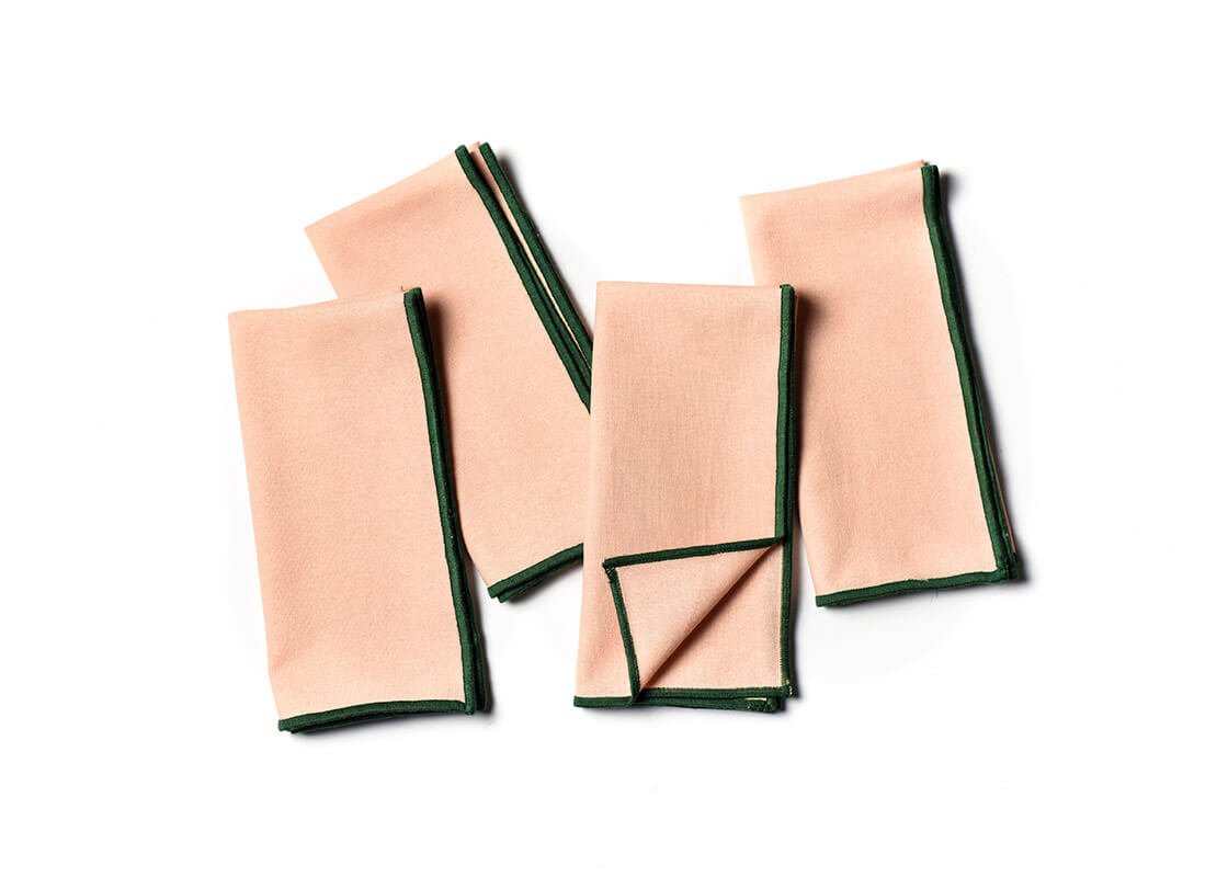 Color Block Blush and Pine Napkin, Set of 4 - Gaines Jewelers