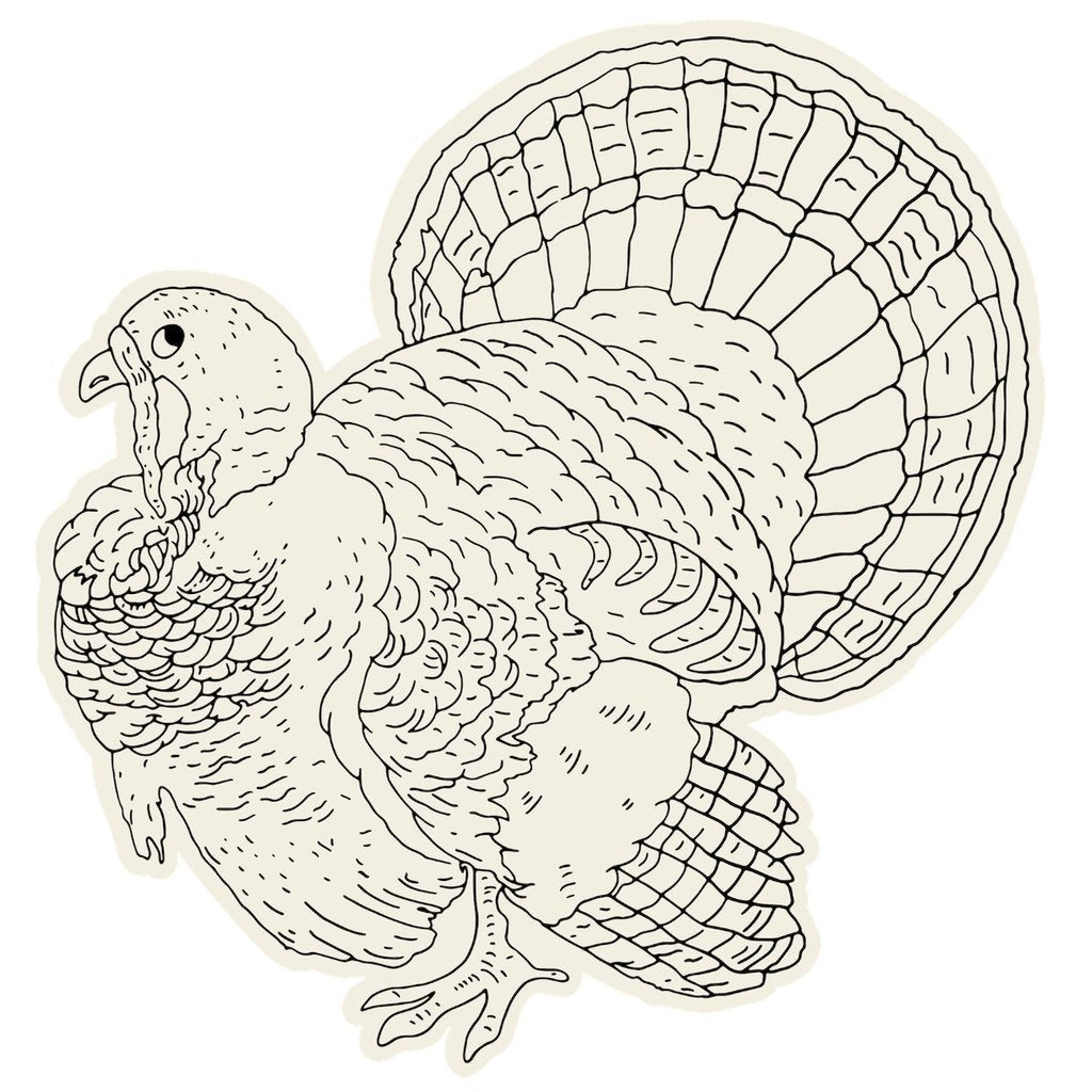 Coloring Turkey Die-Cut Placemat - Gaines Jewelers
