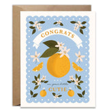 Congrats On Your Cutie Blue Orange Greeting Card - Gaines Jewelers