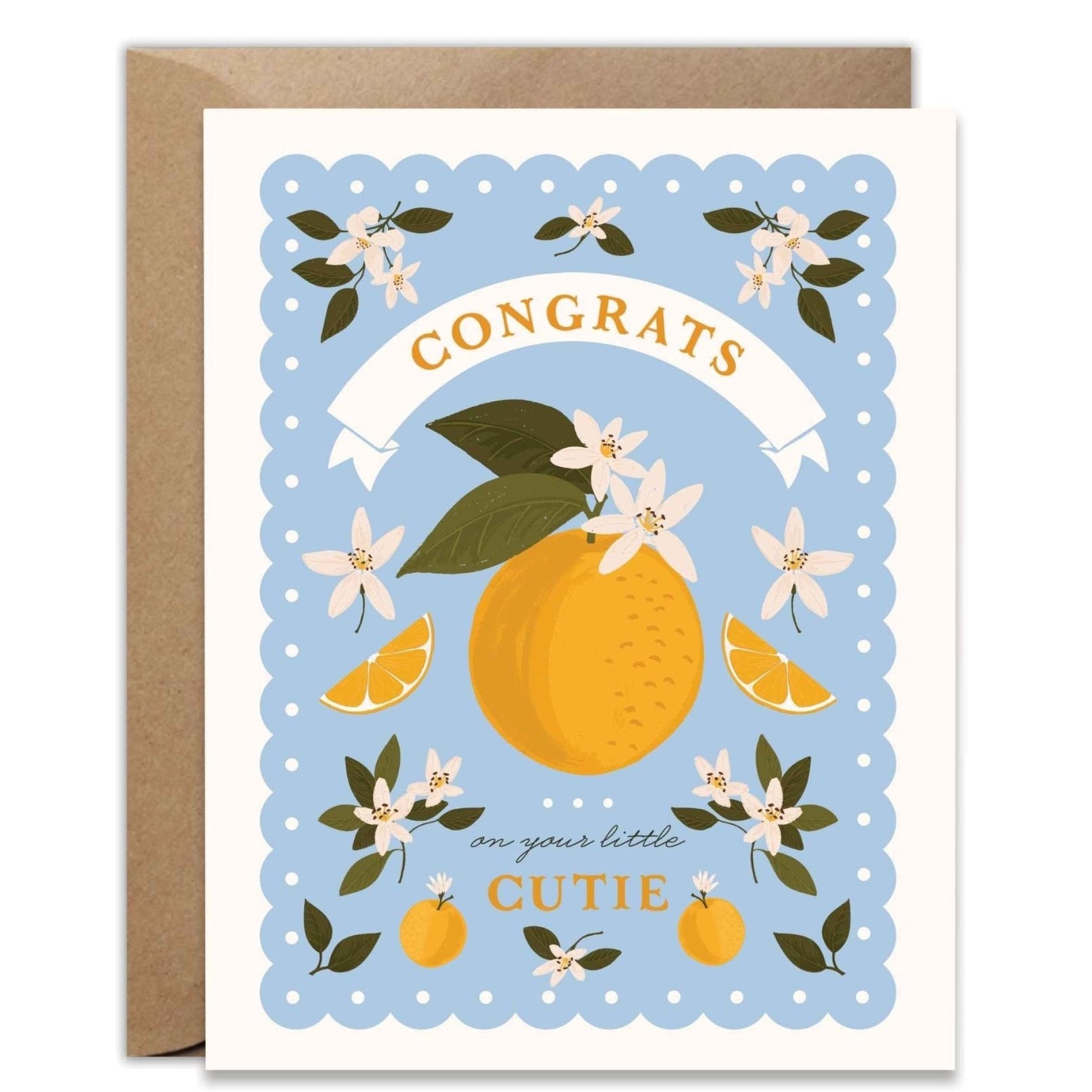 Congrats On Your Cutie Blue Orange Greeting Card - Gaines Jewelers
