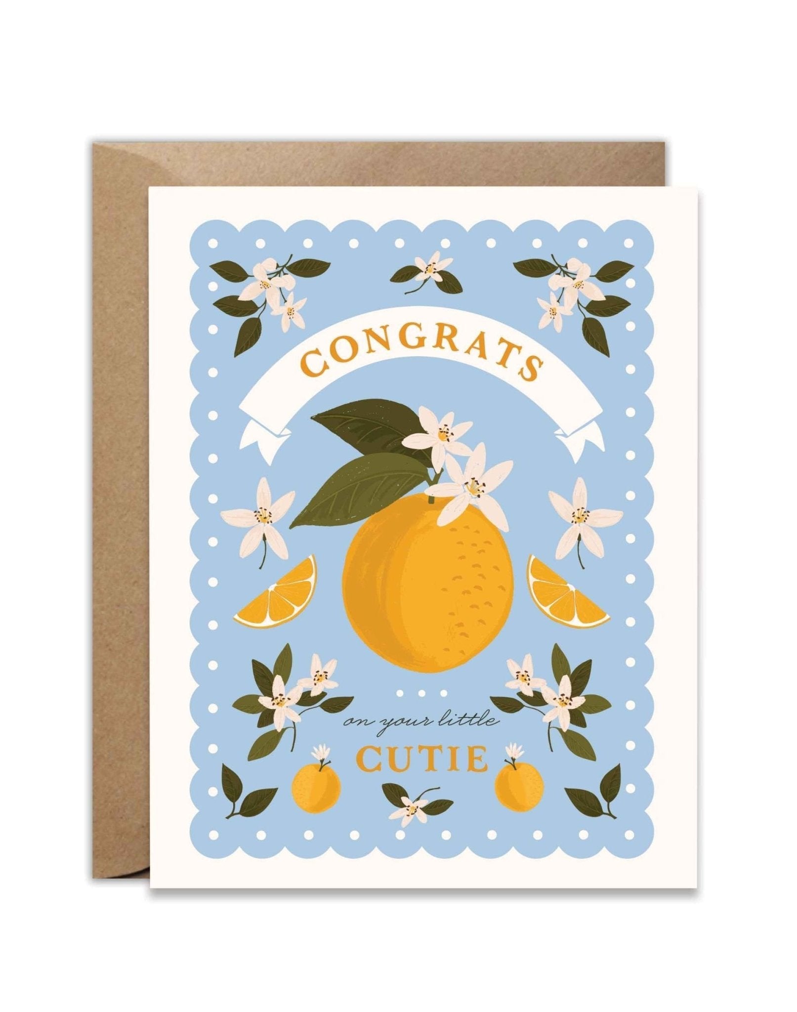 Congrats On Your Cutie Blue Orange Greeting Card - Gaines Jewelers