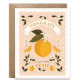 Congrats On Your Cutie Pink Orange Greeting Card - Gaines Jewelers