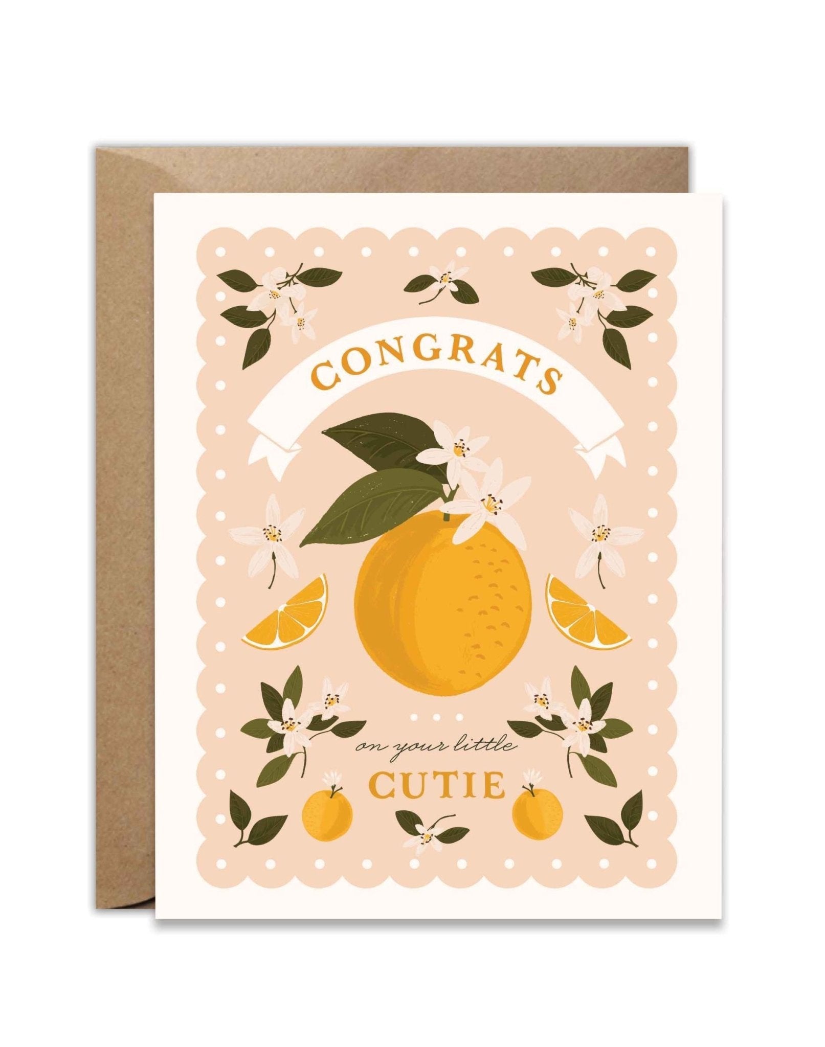 Congrats On Your Cutie Pink Orange Greeting Card - Gaines Jewelers