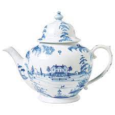 Country Estate Teapot - Delft Blue - Gaines Jewelers