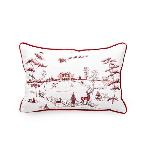 Country Estate Winter Frolic Ruby 12"x18" Pillow - Gaines Jewelers