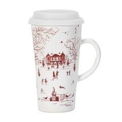 Country Estate Winter Frolic Ruby Travel Mug - Gaines Jewelers