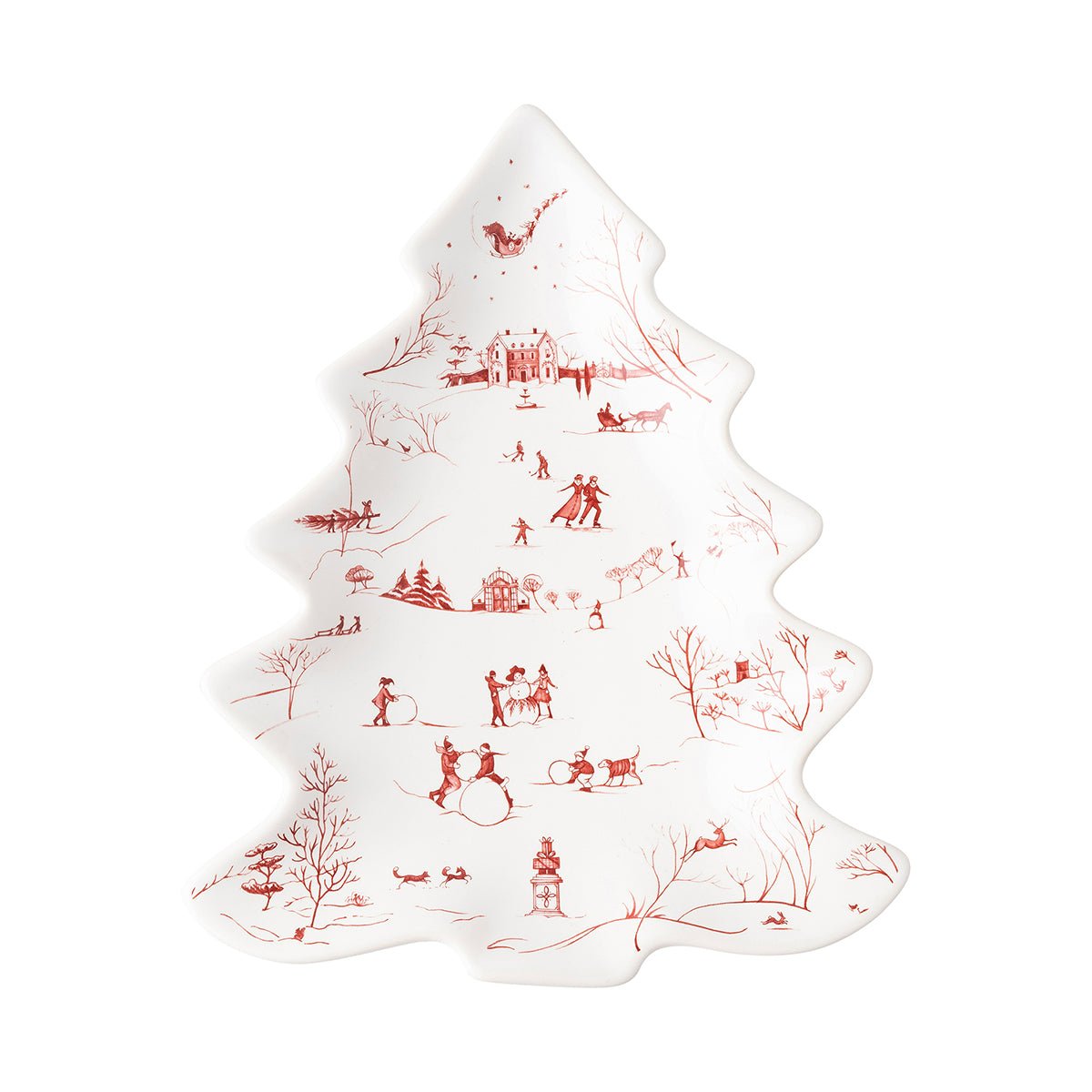 Country Estate - Winter Frolic Tree Shaped Tray - Gaines Jewelers