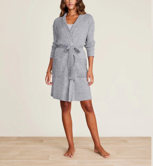 Cozy Chic Lite Dove Gray Ribbed Robe - Gaines Jewelers