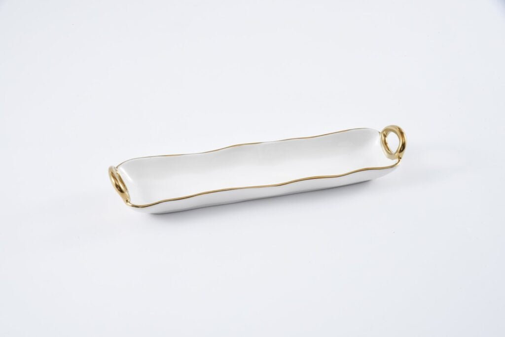 Cracker Tray-Golden Handles - Gaines Jewelers